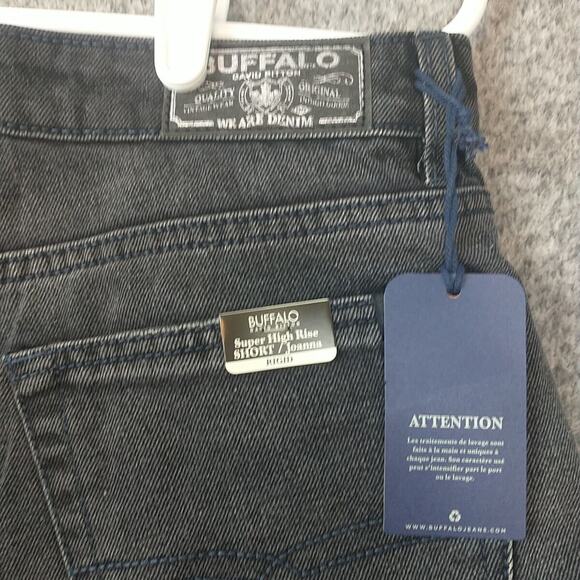 BUFFALO David Bitton Joanna Womens Shorts 33 Super High Rise Denim Distressed - Picture 6 of 11